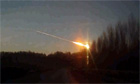 Meteorite explosion over Russia - video